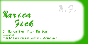 marica fick business card